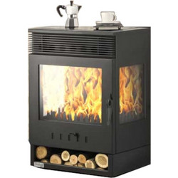 Teba TKS-12 Ατσάλινη Ξυλόσομπα Αερόθερμη 10kW