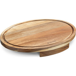Navaris Corner Countertop Cutting Board - Ξύλο / Επιφάνεια Κοπής από Ξύλο Ακακίας για την Γωνία του Πάγκου Κουζίνας - 42 x 32 x 3 cm - Brown (55918.01)