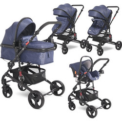 Lorelli Alba Καρότσι Μωρού 3 σε 1 Classic Jean Blue
