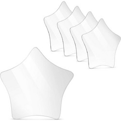 Navaris Self Adhesive Mirrors - Σετ 5 Διακοσμητικοί Αυτοκόλλητοι Καθρέφτες Τοίχου σε Σχήμα Αστέρι - 15 x 15cm - Silver Reflective (52503.01)