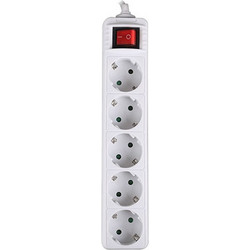 Πολύπριζο Sonora 5x Schuko PSW501 White 1.5m (230-0017)