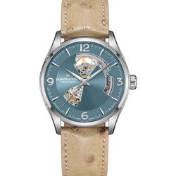 Hamilton Jazzmaster Γυναικείο Ρολόι Αυτόματο με Μπεζ Δερμάτινο Λουράκι H32705842