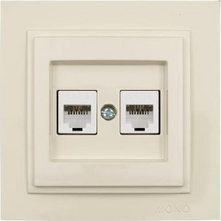 ΣΕΤ ΠΡΙΖΑ ΤΗΛΕΦΩΝΟΥ ΔΙΠΛΗ 2Χ(RJ11623JK) ΚΡΕΜ DESPINA - MONO ELECTRIC (505-001736131) 19813