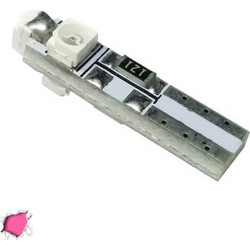 Λάμπα Led T5 3 Led 12volt 0.6watt Canbus Μωβ 1 Τεμάχιο