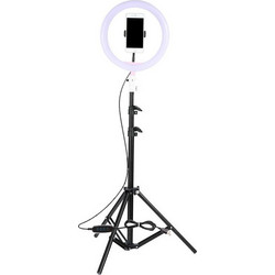 Ring Lamp Light LED USB με Τρίποδο Δαπέδου και Βάση για Κινητό