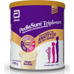 Abbott Pediasure Triplesure Πολυβιταμινούχο Συμπλήρωμα Διατροφής Για Παιδιά 1-10 ετών σε μορφή Σκόνης με Γεύση Βανίλια, 400gr