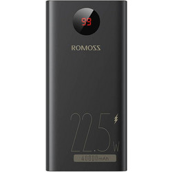 Romoss PEA40PF Power Bank 40000mAh 22.5W με 2 Θύρες USB-A & Θύρα USB-C Power Delivery Black