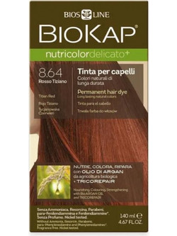 Biosline BioKap Nutricolor 8.64 Titian Red Μόνιμη Βαφή Μαλλιών Χωρίς Αμμωνία 140ml