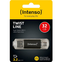 Intenso Twist Line 32GB USB Stick 3.2 Gen 1 με USB-A & USB-C