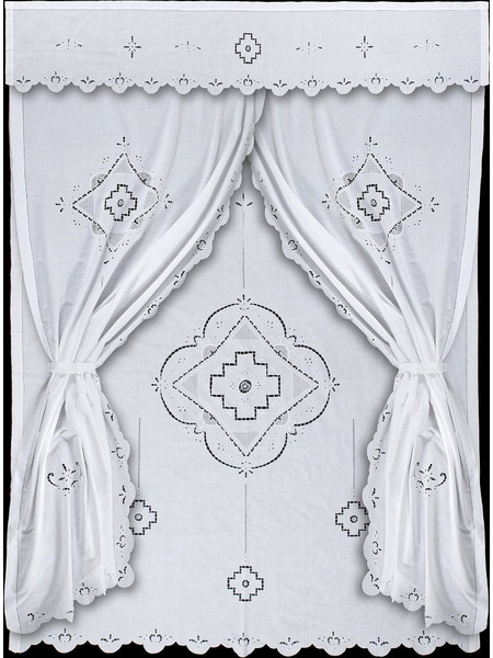 Silk Fashion Σετ Κουρτίνες 6τμχ με Τούνελ NKFT3 Λευκή
