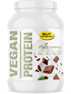 Elit Nutrition Vegan Protein Chocolate Φυτική Πρωτεΐνη Γράμμωσης Χωρίς Λακτόζη & Γλουτένη 750gr