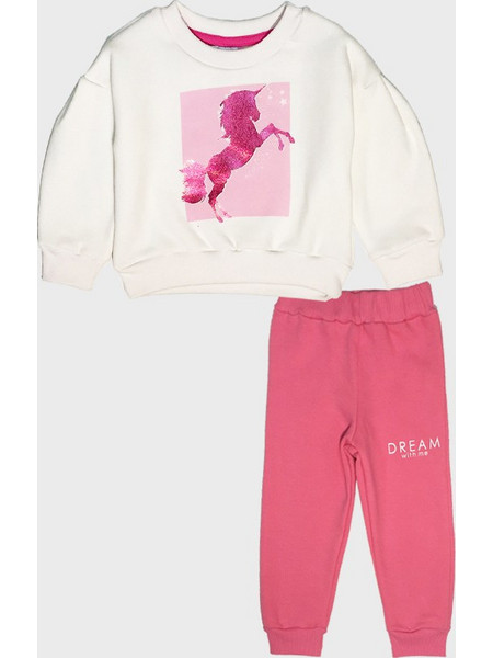 Action Σετ Φόρμας 122-00029 White/Fuchsia