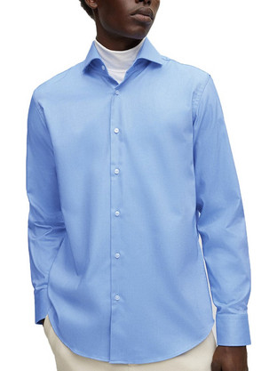 Hugo Boss Ανδρικό Πουκάμισο Μακρυμάνικο H-Jo Light Blue 50474279-450