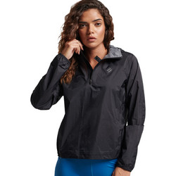 Superdry Run LW Γυναικείο Μπουφάν Softshell Κοντό Αδιάβροχο Μαύρο WS311564A