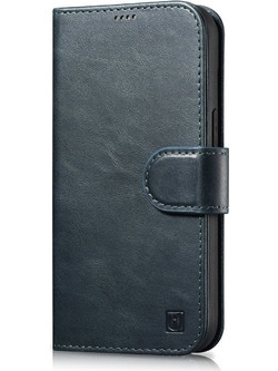 iCarer Oil Wax Anti-RFID Wallet Blue (iPhone 14 Pro)