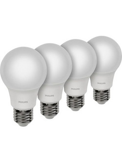 Philips Λάμπες LED για Ντουί E27 Θερμό Λευκό 806lm 4τμχ