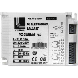 Ηλεκτρονικό σύστημα έναυσης για λάμπες PLC 2x18W 4pin με προστασία 220V-240V 50/60Ηz - 3-50181