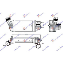 Ψυγειο Intercooler 2.0 Hdi Πετρελαιο (300x147x76) Παροχες Φ 60/60 Ds DS4/DS4 Crossback 15-21 - 216006230