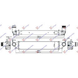 Ψυγειο Intercooler Ολα Βενζινη Πετρελαιο (580x112x62) Jeep Renegade 14-18 - 181006200