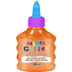 Κόλλα Carioca Glitter Glue Neon 88ml Πορτοκαλί