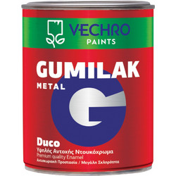 Vechro Gumilak Βερνικόχρωμα Διαλύτου Μετάλλου Λευκό Gloss 2.5lt
