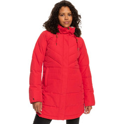Roxy Ellie Γυναικείο Μπουφάν Χειμωνιάτικο Puffer Μακρύ Κόκκινο ERJJK03496-RQL0