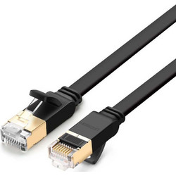 Ugreen Flat U/FTP STP Cat.7 Καλώδιο Δικτύου Ethernet 1m Black