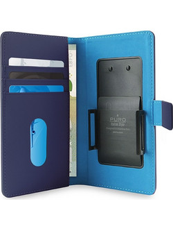 Puro Θήκη bookstyle universal sliding Large έως 4.7" -μπλε