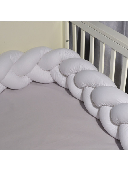 Baby Oliver Des 310 Πάντα Κούνιας Πλεξούδα Λευκό 20x200cm
