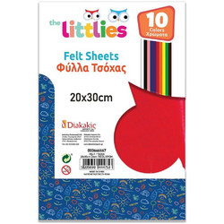 Τσόχα Χειροτεχνίας The littlies σε Μπλοκ 10 Χρώματα 20x30 εκ. (0646667)