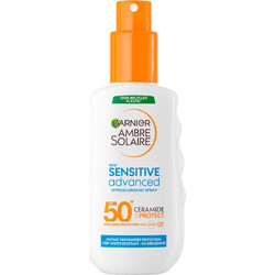 Garnier Ambre Solaire Advanced Sensitive Αντηλιακό Spray Σώματος SPF50 150ml