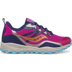 Saucony Peregrine 12 Shield Παιδικά Αθλητικά Παπούτσια για Τρέξιμο Φούξια SK166099-NVYPNK