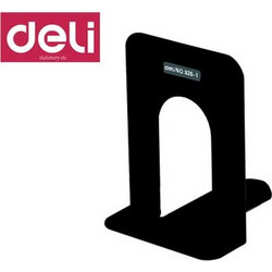 Βιβλιοστάτης Μεταλλικός DELI 17cm Μαύρος 2τμχ