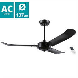 Eglo Hoi An 35028 Ανεμιστήρας Οροφής 137cm με Φως & Τηλεχειριστήριο Μαύρος