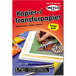 Καρμπόν Κίτρινο Meyco 8φ. 29.7x42 27190