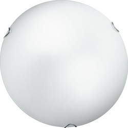 Φωτιστικό Πλαφονιέρα Oblo 2xE27 60W Max Γυαλί Λευκό Φ30Cm Luce Ambiente
