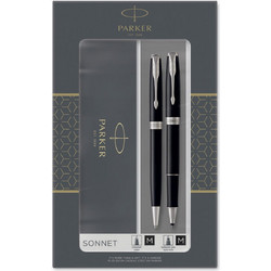 Parker Sonnet Core (RB+BP) Black Σετ Στυλό Υγρής Μελάνης 2τμχ 1109.9024.01