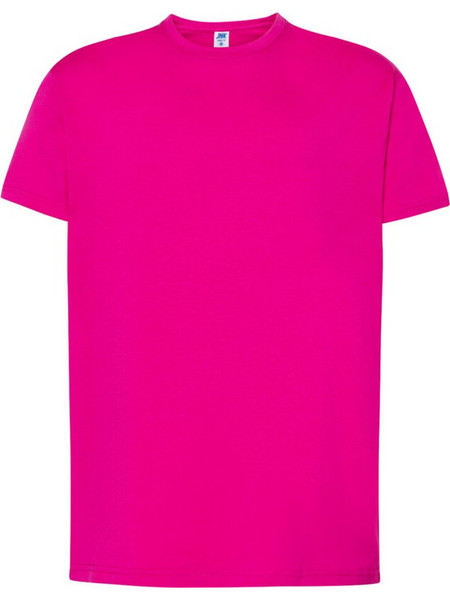 Μπλουζάκι Μακό JHK T-Shirt Ανδρικό 100% Βαμβακερό Φούξια TSRA150