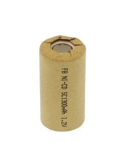 Επαναφορτιζόμενη μπαταρία τύπου SC Ni-CD 1.2V 1300mAh με επίπεδη κεφαλή 1 τεμ. OEM