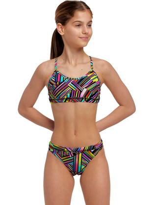 Funkita Girl's Racerback Αθλητικό Γυναικείο Μαγιό Bikini Set Πολύχρωμο FS02G71639