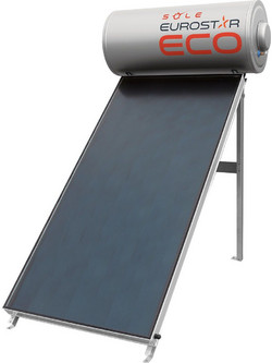 Sole Eurostar Eco Ηλιακός Θερμοσίφωνας 125lt 2m² Διπλής Ενέργειας Κεραμοσκεπής