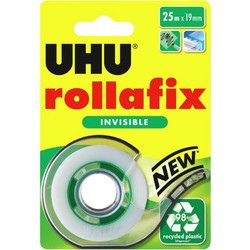 UHU Rollafix Αόρατη Κολλητική Ταινία 25mmx19mm & Βάση (35196)