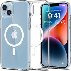 Spigen Ultra Hybrid Back Cover with MagSafe Transparent / White (iPhone 14)