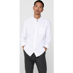 Only & Sons Ανδρικό Πουκάμισο Μακρυμάνικο 22006479 White
