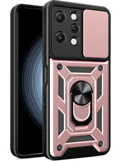 Camshield Ring Armor Kickstand Θήκη Xiaomi Redmi 12 / Xiaomi Redmi 12 5G - Rose Gold