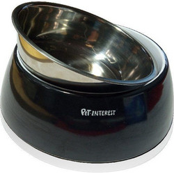 Pet Interest Μπολ Deluxe Διπλής Χρήσης Μαύρο 350/450ml