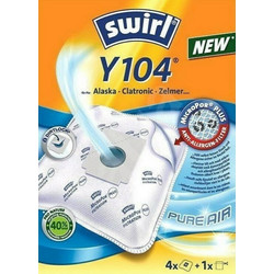 Swirl Y104 Σακούλες Σκούπας 4τμχ Συμβατές με Σκούπα Clatronic / Dirt Devil / Ufesa / Zanussi / Zelmer