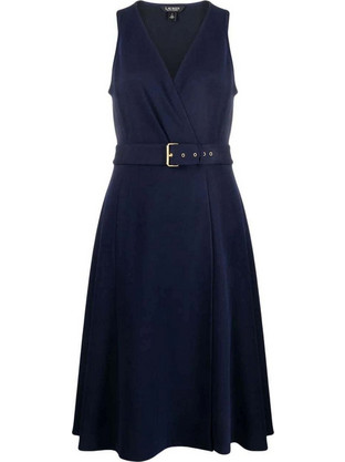 Lauren Ralph Lauren Midi Καλοκαιρινό Φόρεμα Μπλε 250902961001-410