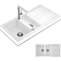 Teka Nova 90 B-TG 1/2B 1D Ένθετος Νεροχύτης Γρανίτη Artic White 100x51cm