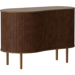 Μπουφές Audacious Faux Leather 5800C5600-6 100x50x67cm Dark Oak-Brown Umage Ξύλο,Τεχνόδερμα